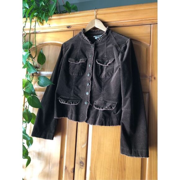 Ivy Jane Womens  Jacket Embroidered Cross Logo Buttons SZ M - Picture 2 of 14